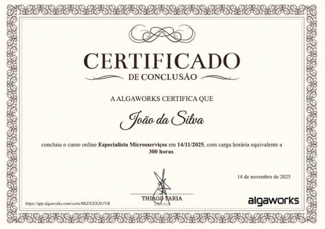 Especialista Microsserviços - Formação completa com foco em Java e Spring